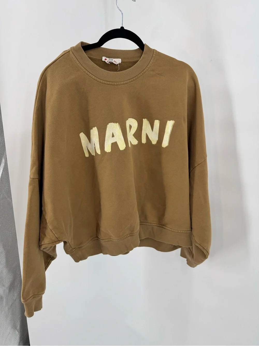 Marni Tan Crewneck Sweatshirt with Branded Tag size IT-42, US-6